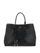 Balenciaga Hampton Carry All Tote Bag In Crocodile Effect Leather