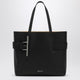 Alexander Mcqueen Black Leather T-Bar Shopping Bag