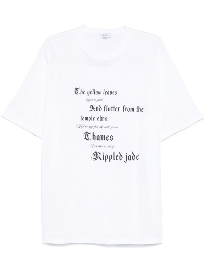 Alexander Mcqueen  White Cotton T-Shirt