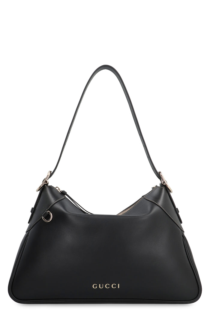 Gucci Gg Emblem Leather Shoulder Bag
