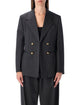 Bottega Veneta Bottega Veneta Grey Blazer With Gold Knot Buttons