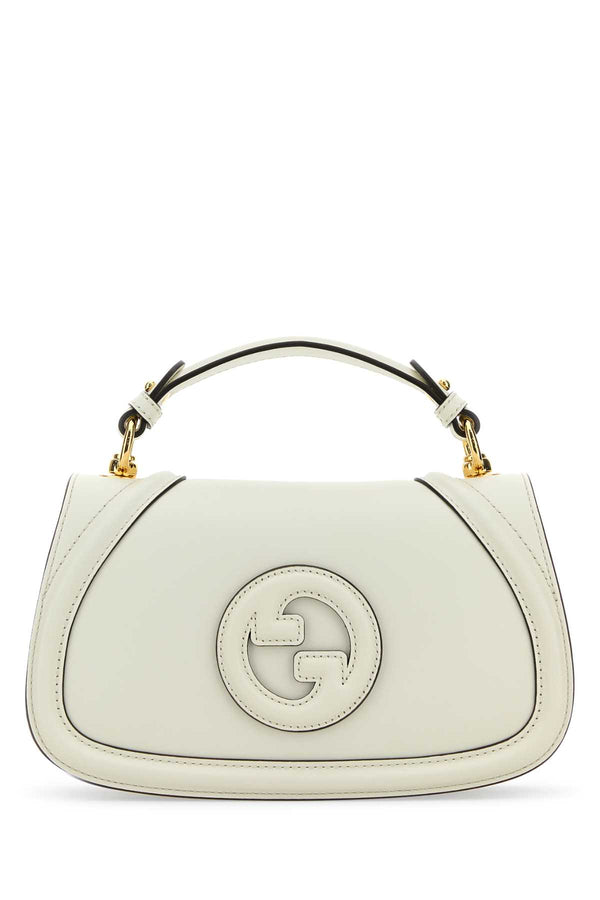 Gucci Ivory Leather Gucci Blondie Handbag