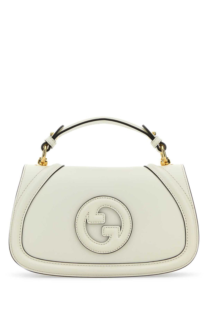 Gucci Ivory Leather Gucci Blondie Handbag