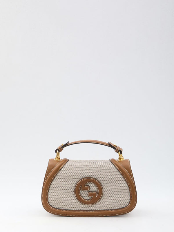 Gucci Two-Tone Canvas And Leather Gucci Blondie Handbag