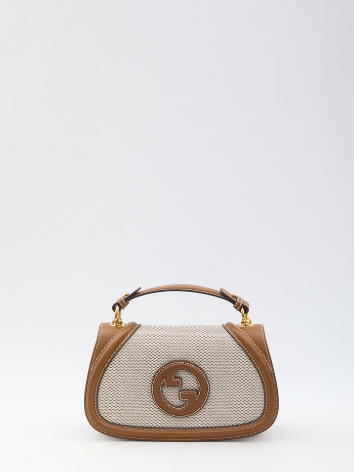 Gucci Two-Tone Canvas And Leather Gucci Blondie Handbag