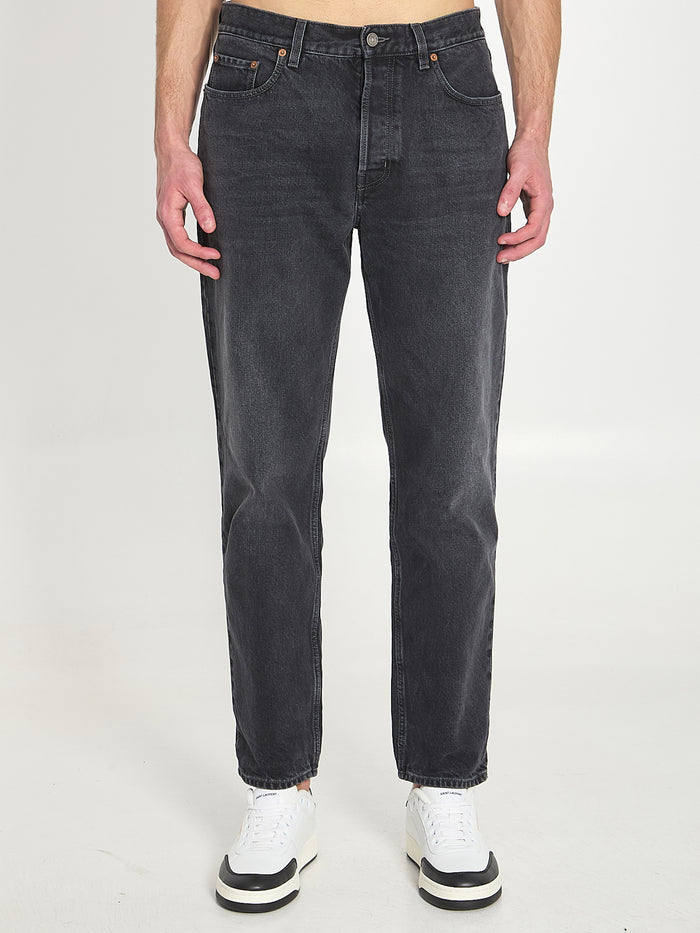 Saint Laurent Long Mick Black Cotton Jeans