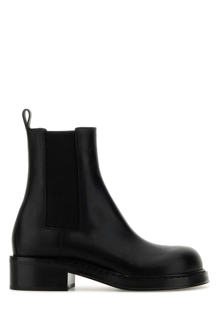 Bottega Veneta Black Leather Cliff Ankle Boots