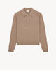 Saint Laurent Taupe Chine Polo Knit