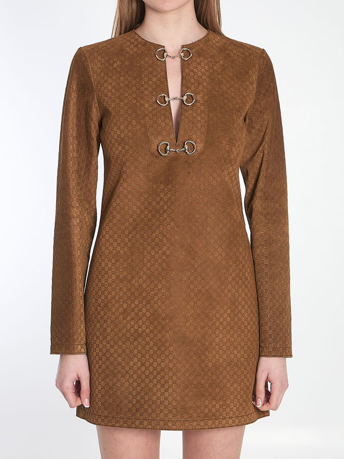 Gucci Leather Mini Dress