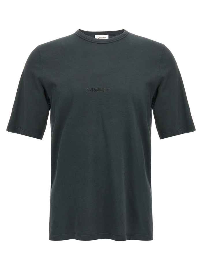 Saint Laurent Logo Embroidery T-Shirt