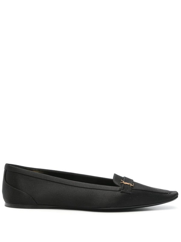 Saint Laurent Crepe Satin Poppy Ballerina