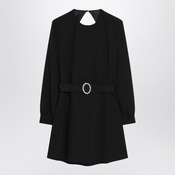 Saint Laurent Black Mini Dress With Belt