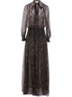 Saint Laurent Dress In Silk Lurex With Paisley Motif