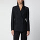 Róhe Black Double-Breasted Wool-Blend Jacket