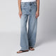 Róhe Blue Washed-Effect Bruun Wide-Leg Jeans