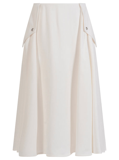 Bottega Veneta White Viscose Blend Skirt