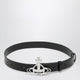 Vivienne Westwood Leather Belt With Orb Buckle In Black