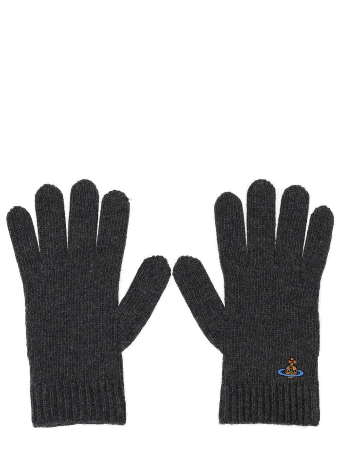 Vivienne Westwood Gloves With Orb Embroidery