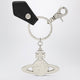 Vivienne Westwood Hammered Orb Keyring In Hammered Iron, Silver