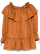 Saint Laurent Caramel Twill Mini Dress