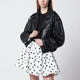 Sword 6644 Black Balloon Leather Bomber Jacket