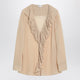 Saint Laurent Beige Ruffled Blouse In Silk