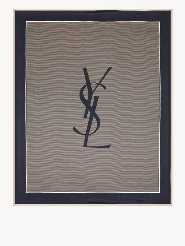 Saint Laurent Embroidered Silk Foulard