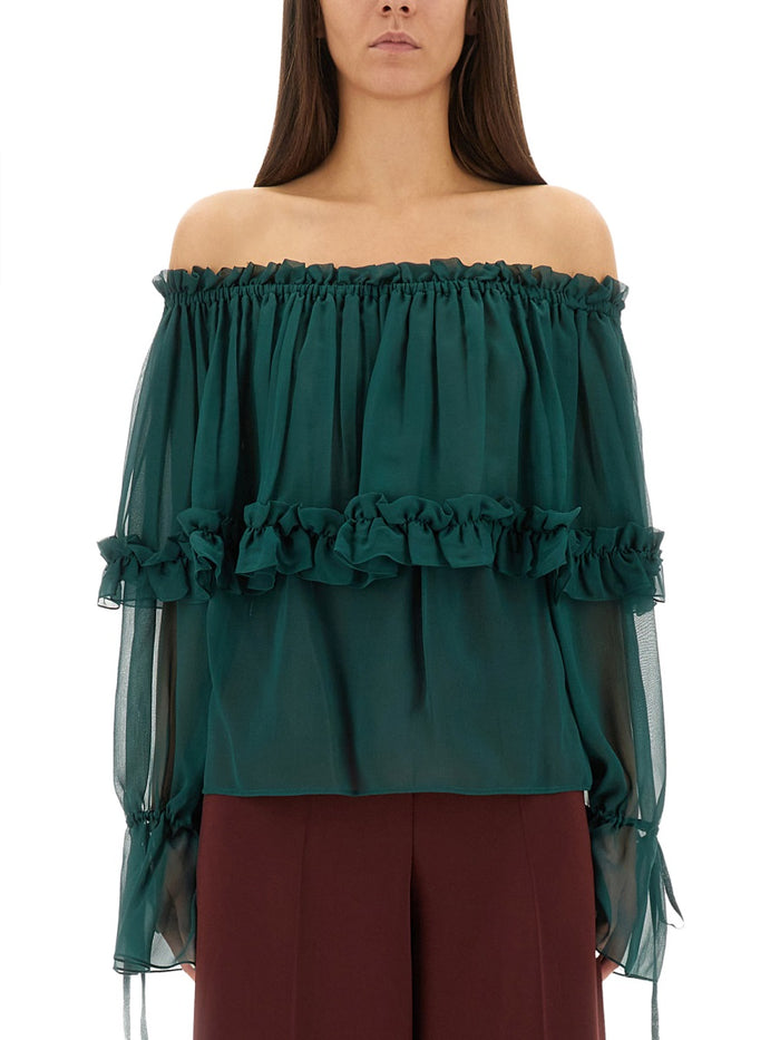 Saint Laurent Blue In Silk