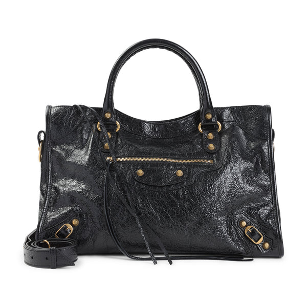 Balenciaga Black Leather Medium Le City Shopping Bag