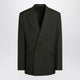 Gucci  Military Green Double-Breasted Jacket In Wool