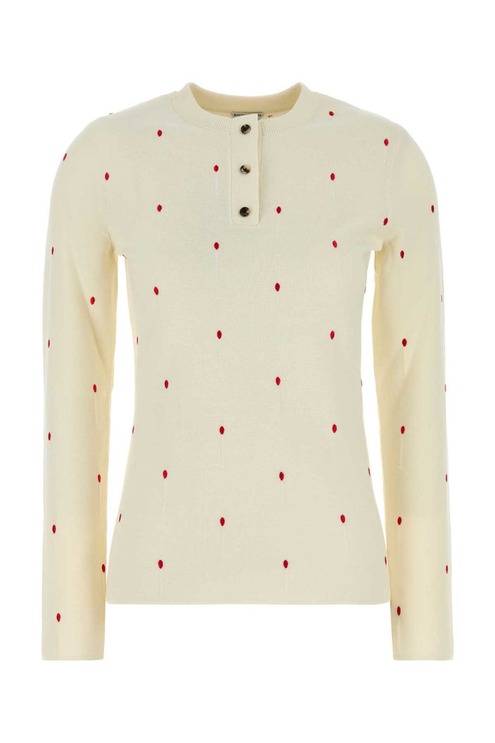Bottega Veneta Embroidered Cotton Blend Sweater