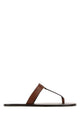 Saint Laurent Burned Brown Leather Party 00 Sandals