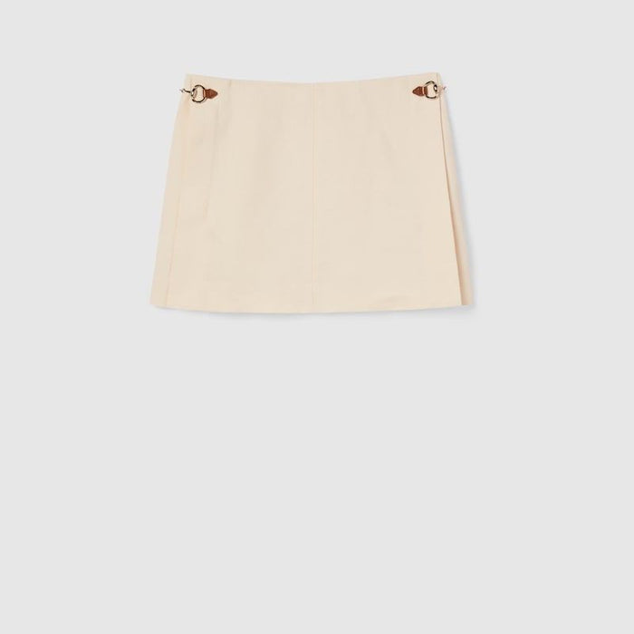 Gucci Skirt Linen Canvas W/Horsebit