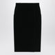 Saint Laurent Cotton Velvet Crossover Midi Skirt