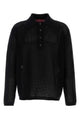 Gucci Black Crochet Polo Shirt