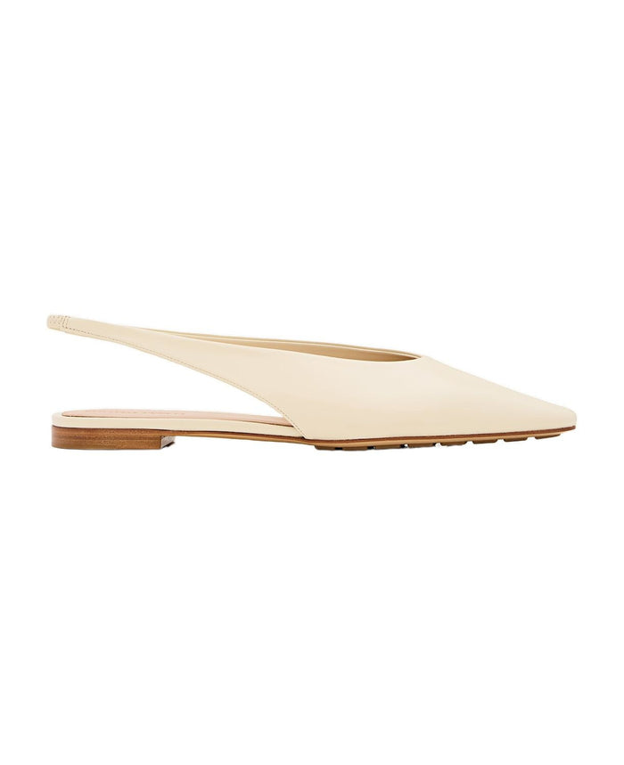 Bottega Veneta Ivory Leather Sofia Ballerinas