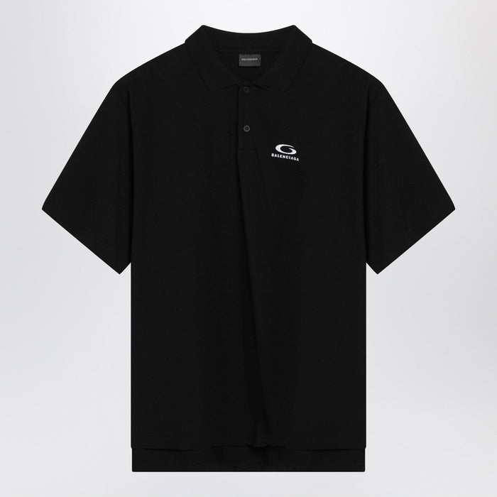 Balenciaga Black Laurel Classic Regular Polo Shirt