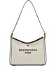 Balenciaga Biarri Logo-Plaque Canvas Shoulder Bag