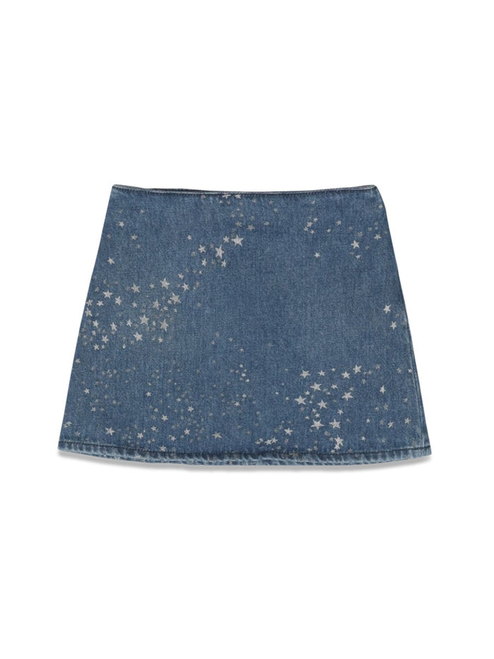 Versace Glitter Denim Skirt