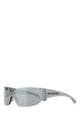 Balenciaga Grey Nylon Mono Square Sunglasses