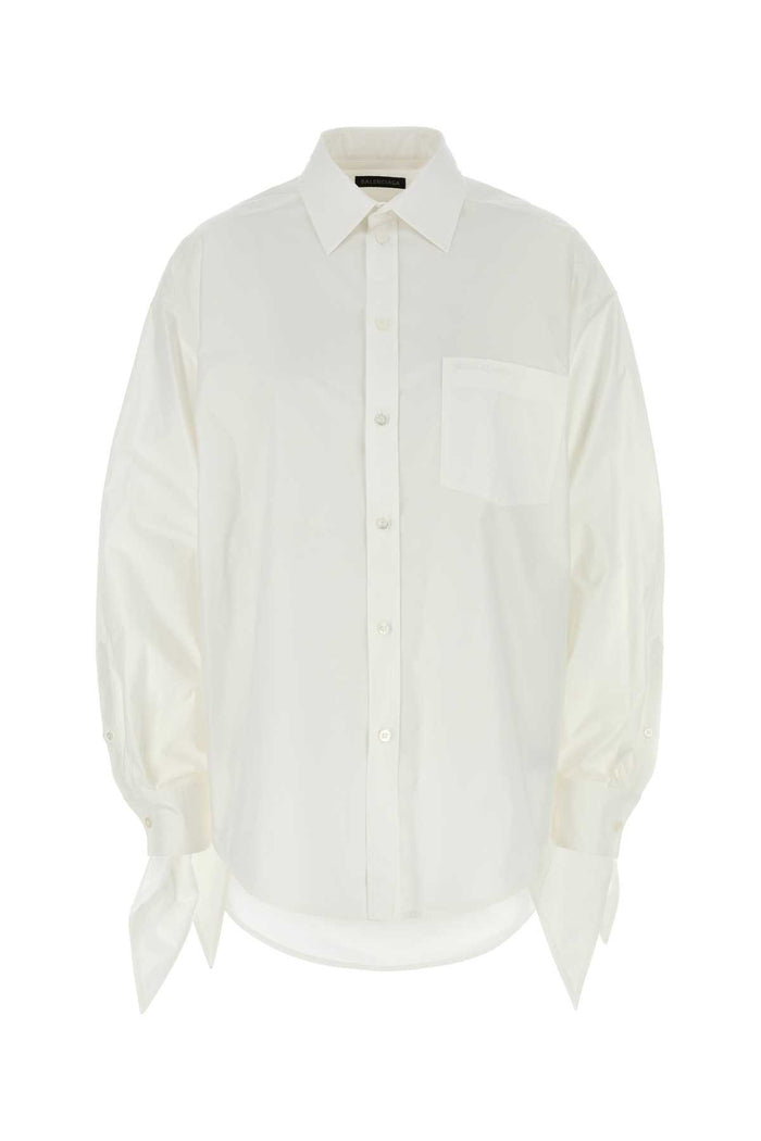 Balenciaga White Double-Breasted Tailored Shirt