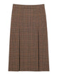 Saint Laurent Prince Of Wales Wool And Cashmere Midi Skirt