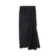 Balenciaga  Draped Black Skirt In Cupro Twill