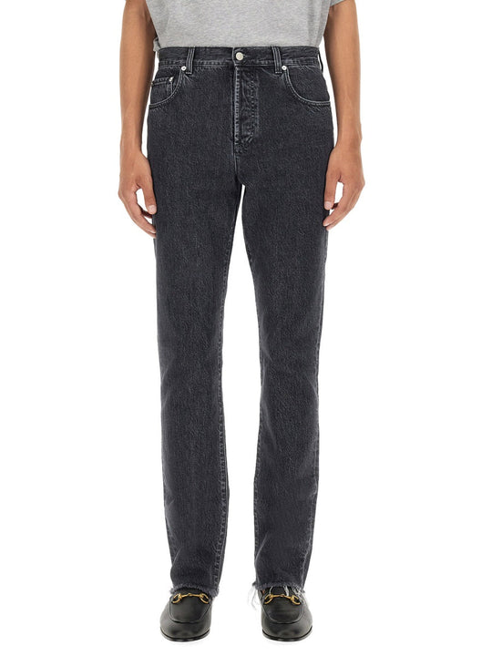 Gucci Denim Pants With Label
