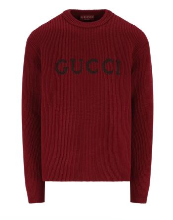 Gucci Burgundy Wool Blend Sweater