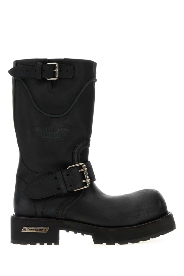 Balenciaga Black Leather Venom Boots