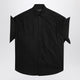 Balenciaga Black Shirt With Turn-Up Sleeves
