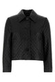 Gucci Leather Jacket With Gg In Relief