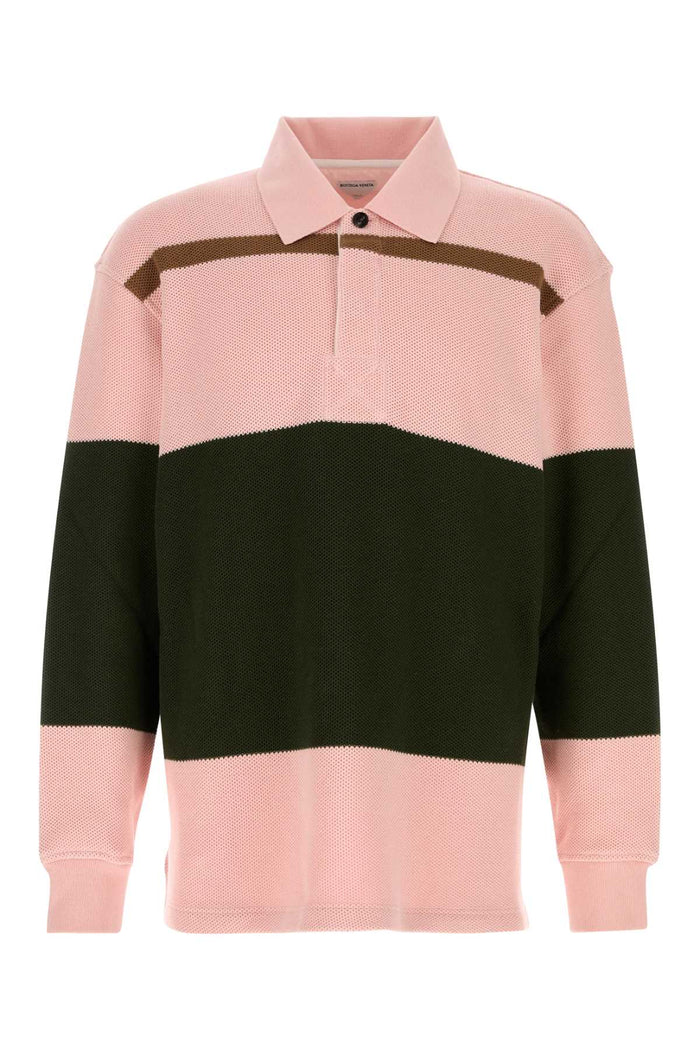 Bottega Veneta Bottega Veneta Striped Cotton Piqué Polo Sweater