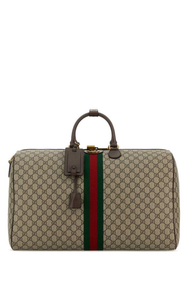 Gucci Printed Canvas Large Gucci Savoy Travel Bag